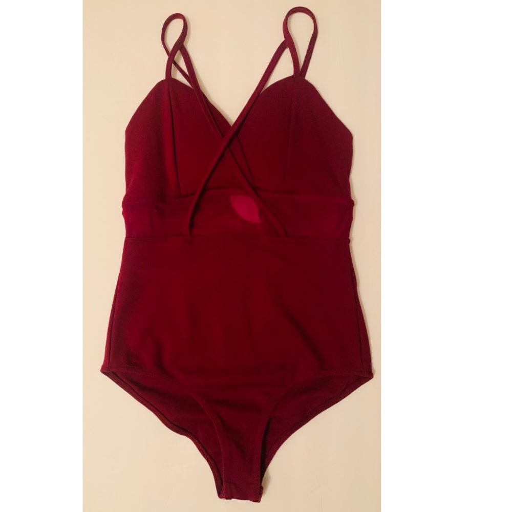 Mesh Wine Bodysuit